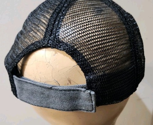Black Label Society Trucker Hat Distressed Baseball Cap Charcoal BLS MUSIC HAT - Picture 13 of 19