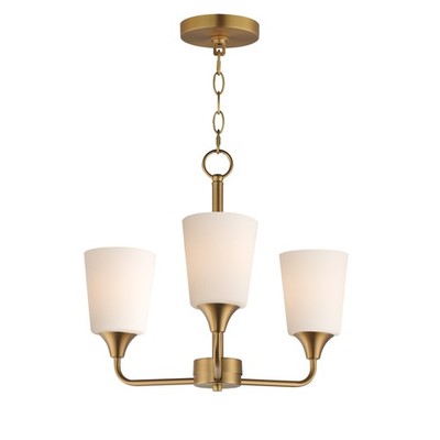 Maxim 12873SWNAB Hudson 3 Light Chandelier-Natural Aged Brass