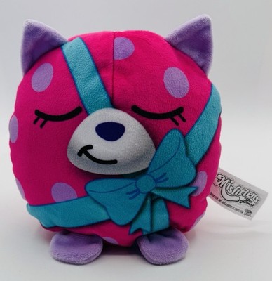 Basic Fun Misfittens Kitty Cat 6  Pink Purple Polka Dot Wrapping Blue Bow 2024
