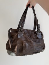 Nicoli y2k 2000s Brown Italian Leather Slouchy Shoulder Bag