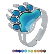 Bear s Paw Color Change Mood Rings Temperature Emotion Feeling Rings Bands Women