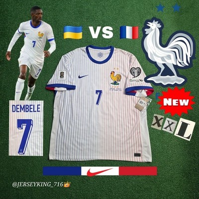Nike フランス代表 DEMBELE 7 M NIKE France Ousmane Dembele #7 2024/25 Away Soccer Jersey WC