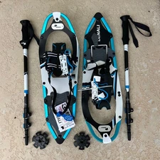 Denali Pro Snowshoes 8x25 Winter Hiking Kit w/ Poles & Carry Bag – 200 lb Rated