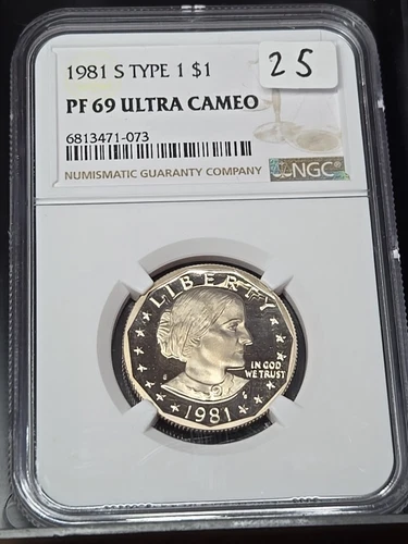 1981 S $1 TYPE 1 NGC PF69 ULTRA CAMEO PROOF SUSAN B. ANTHONY SBA