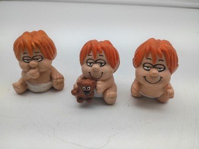 Vintage 1982 Baby Marvin Comic Strip Character Toy PVC Figures Straco LOT