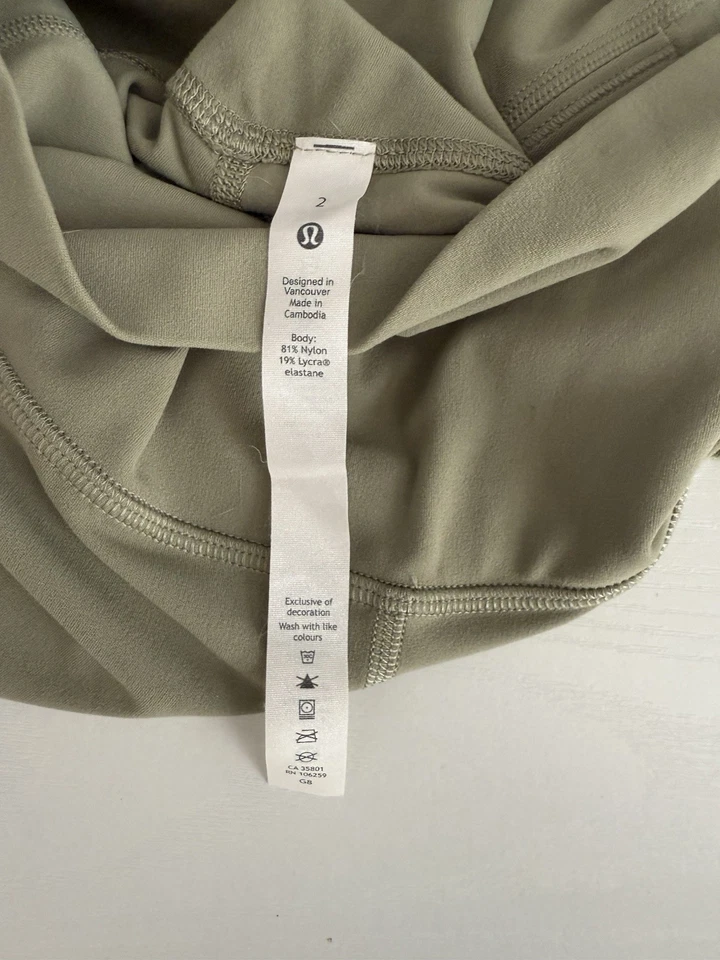 Leggings Lululemon para mujer tiro alto yoga 25" verde romero yoga talla 2 Foto 3 de 4