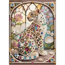 Pearl Leopard Diamond Painting Kit for Adults 5D Multicolor Wall Decor