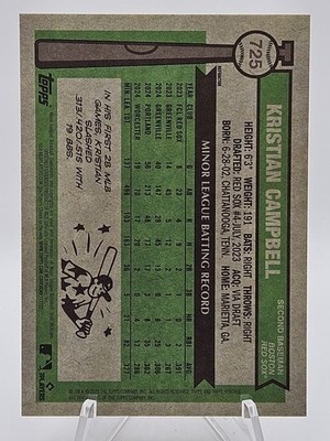2025 Topps Heritage High Number Kristian Campbell #725 SP Chrome
