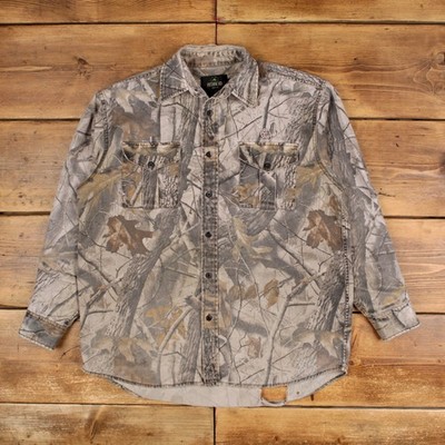 Vintage RedHead Outdoor Hemd Knopf L Real Tree Herren Langarm Grün