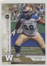 2018 Upper Deck CFL Gold 7/50 Sukh Chungh #188 i9i