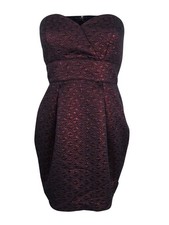 BCBGeneration Women's Strapless Metallic Textured Dress