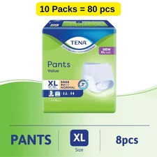 80x TENA Pants Value Adult Diaper XL Secure Comfortable Fit Easy Wear Reliable