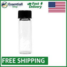 12-Pack Borosilicate Glass Vials 1 Dram - Leak-Proof Storage Solution