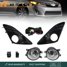 Pair Clear Bumper Fog Lights For 2012-2014 Toyota Camry W Wiring Switch Kit
