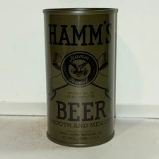 Hamm's Olive Drab REPLICA / NOVELTY beer can, plastic label (WWII)