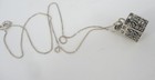 Estate Sterling Wish and Prayer Box Pendant Necklace, 18” Box Chain 10gr. — photo 2