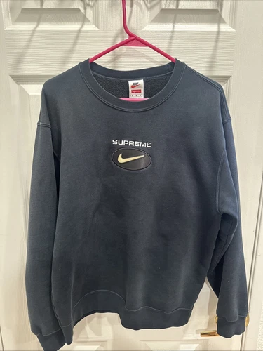 Sweat col rond Supreme x Nike Jewel noir FW20