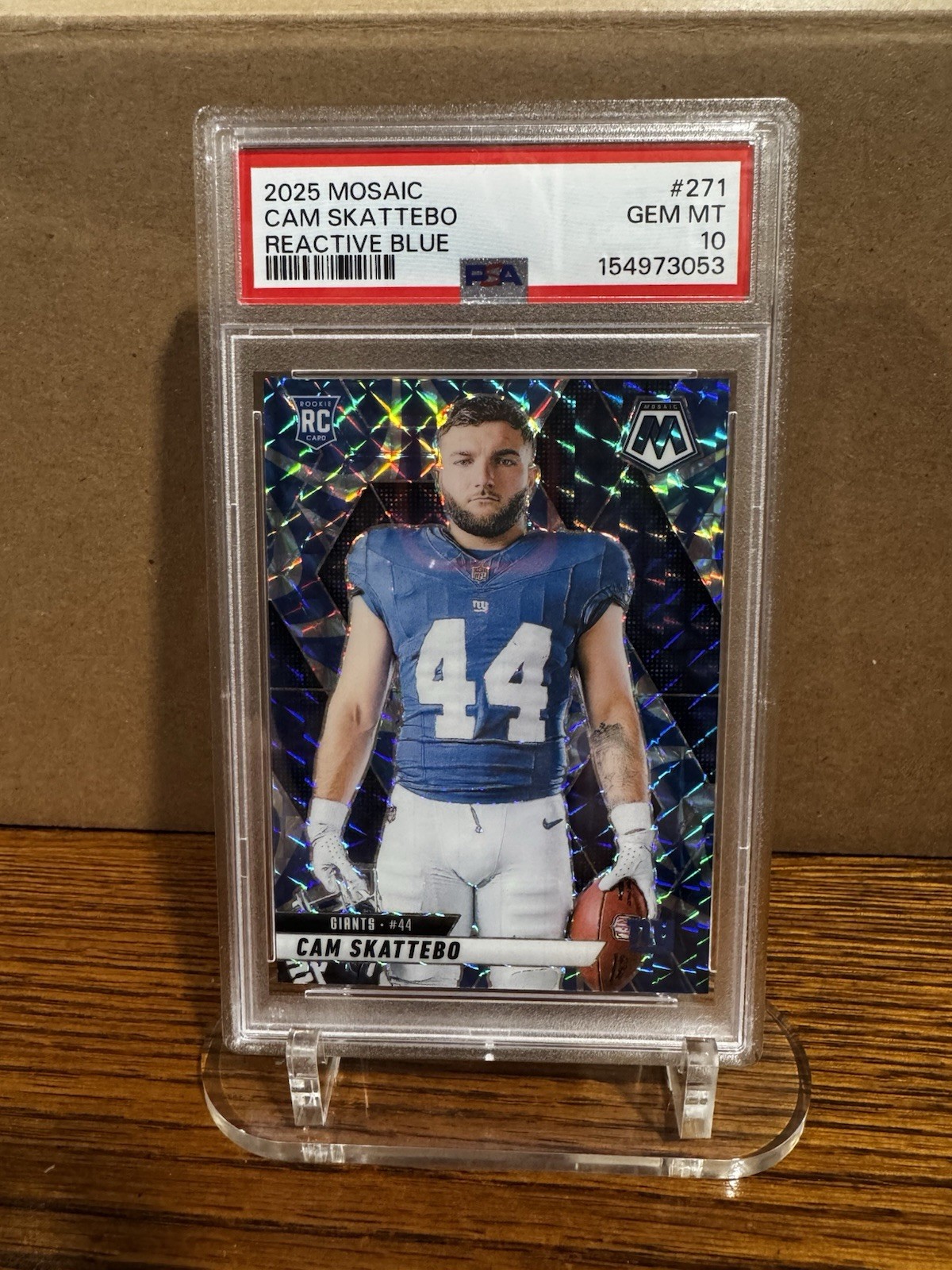 Cam Skattebo Panini Mosaic #271 Blue Reactive