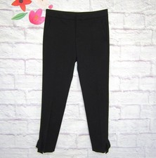 RED Valentino Black Mid Rise Ankle Pants Side Ribbon Ankle Detail Size 40, US 4