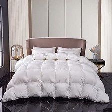 Down Alternative Comforter Queen Size, Winter Warm Queen 90"x90" White/Warm