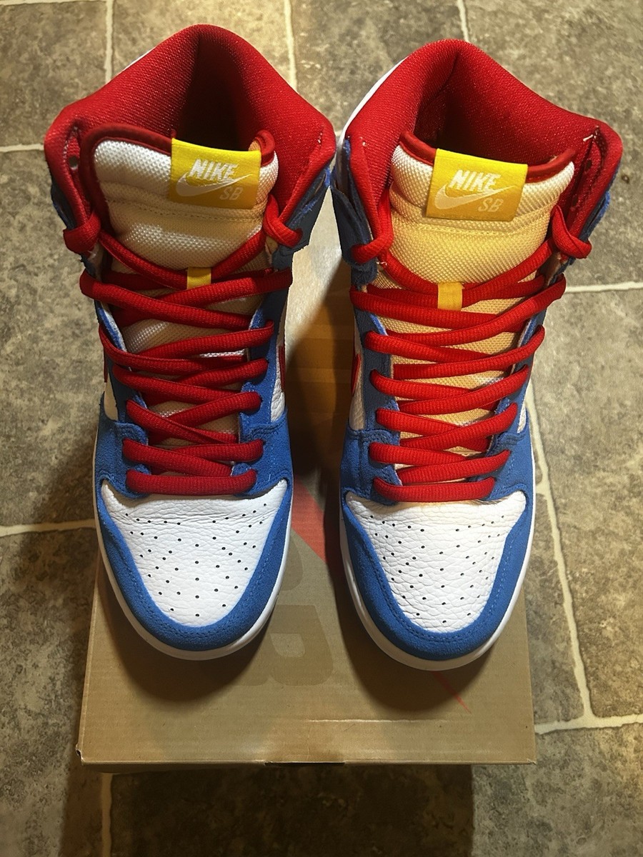 Nike SB Dunk High Doraemon Size 10 Pro ISO Cl2692-400 Blue White