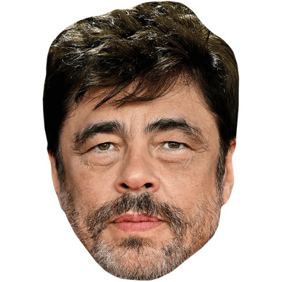 Benicio del Toro (Beard) Big Head. Larger than life mask.