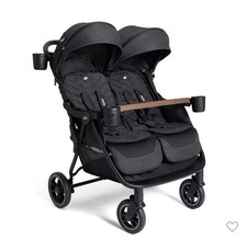 Open box Joie Rosemary LX Double Side-by-Side Stroller, Folding, Canopy, Black