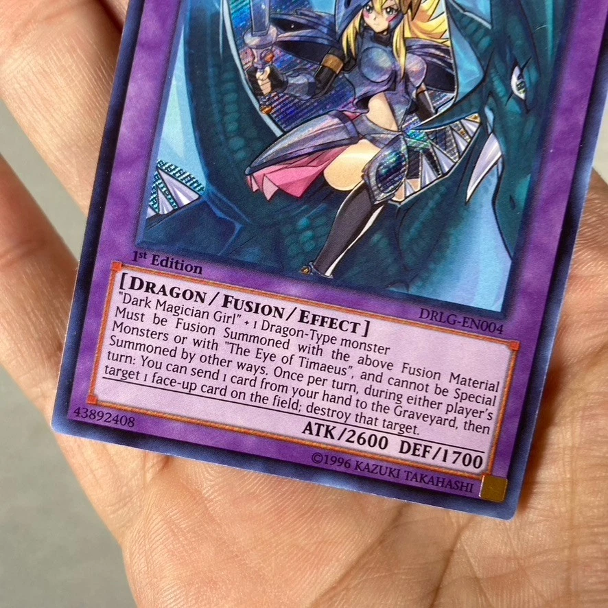 Yu-Gi-Oh! Dark Magician Girl The Dragon Knight DRLG-EN004 Secret Rare 1st NM - Image 3 of 4