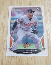 2013 Bowman MANNY MACHADO Rookie Card RC #215 Baltimore Orioles Padres. rookie card picture