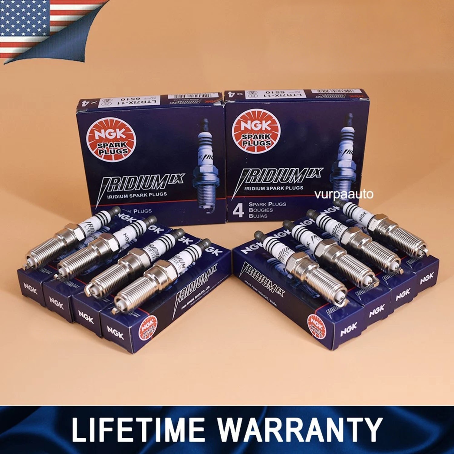 8pcs OEM Iridium IX Plug Spark Plugs FOR NGK 6510 LTR7IX-11 6510 LTR7IX11 Tune