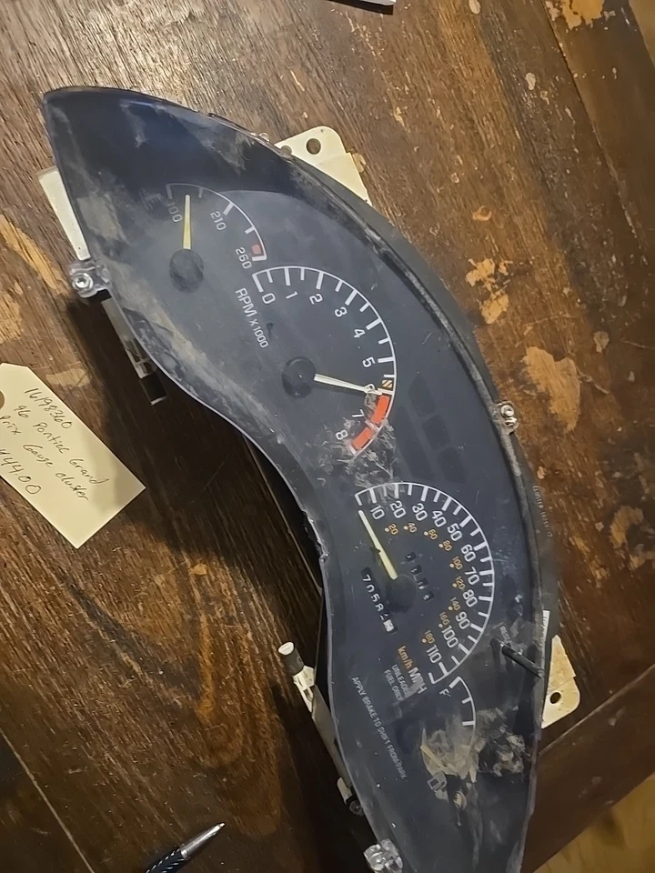 96 1996 Pontiac Grand Prix миль/ч спидометр без напольной консоли 3.1L 170k - Изображение 3 из 4