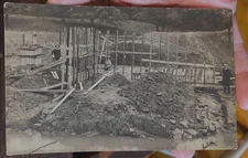 RPPC OLD Construction Sight Building People Occupational Framing Lumber 1904-18