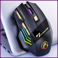 2.4G Wireless Gaming Mouse, Rechargeable Silent Wireless Mouse with 3200 DPI