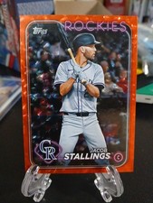 2024 Topps Update Series - Jacob Stallings #US246 Orange Crackle Foilboard /299