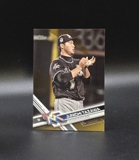 2017 Topps Update JUNICHI TAZAWA /2017 Gold Parallel Card US71 Miami Marlins