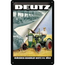 Nostalgic-Art - Retro Blechschild Metallschild 20x30cm - Deutz Klöckner Traktor