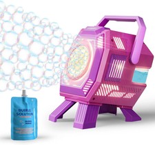 Belemar Bubble Machine for Kids with Lights, 6 Big Bubble Holes, Up to 15,000 Bu