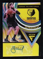 2020 Panini Flux Ultraviolet Signatures Silver Prizm Jonas Valanciunas Auto yc1