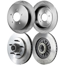 Front and Rear Disc Brake Rotors For 1998-2000 Lincoln Navigator RWD, 12mm Studs
