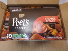 Peet's Coffee Caramel Brulee 10 K-Cup Pods 6 Pack 60 Total 4-8-26 E 