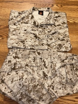 USMC MARPAT Desert Uniform Set Large Regular GC-VGC