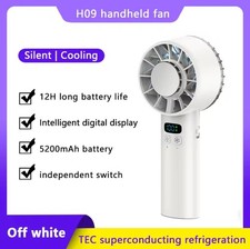 Mini Hand-held Fan Portable Fan Cooler Cooling USB Rechargeable Fan LED display