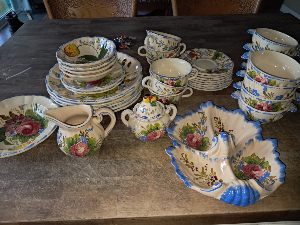 Italian Renaissance Nove Rose 1930's Antique Fine China Set | eBay