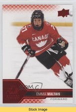 2022 Upper Deck Team Canada Juniors Women's WC Red Foil Emma Maltais READ 18bi