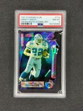 EMMITT SMITH 1997 Topps Stadium Club Triumvirate Atomic Refractor PSA 8 Cowboys