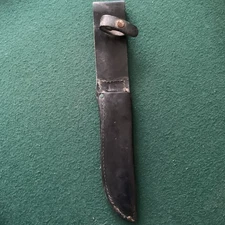 Black Leather Fixed Blade Fillet Knife SHEATH Only