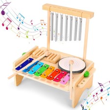 Kids Drum Set for Toddlers, Montessori Musical Instruments Toys, Toddler Drum...