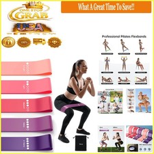 Resistance Bands 5-Pack for Workout Home Gym Strength Stretching Yoga Pilates