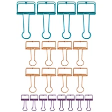 Wrapables Hollow Binder Clips for Office in Assorted Sizes (Set of 20)​