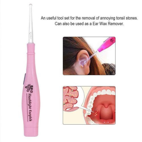 Tonsil Stone Remover Kit LED Light Longer Handle Kits Hot +Irriga Pick L8Y5 - Picture 5 of 7